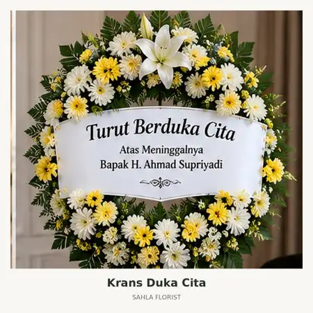Krans Bunga Duka Tapin