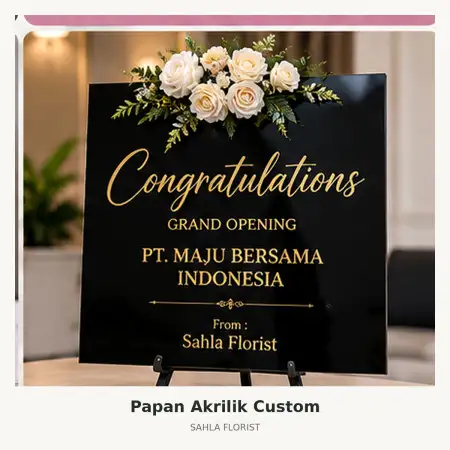 Papan Bunga Akrilik Tapin